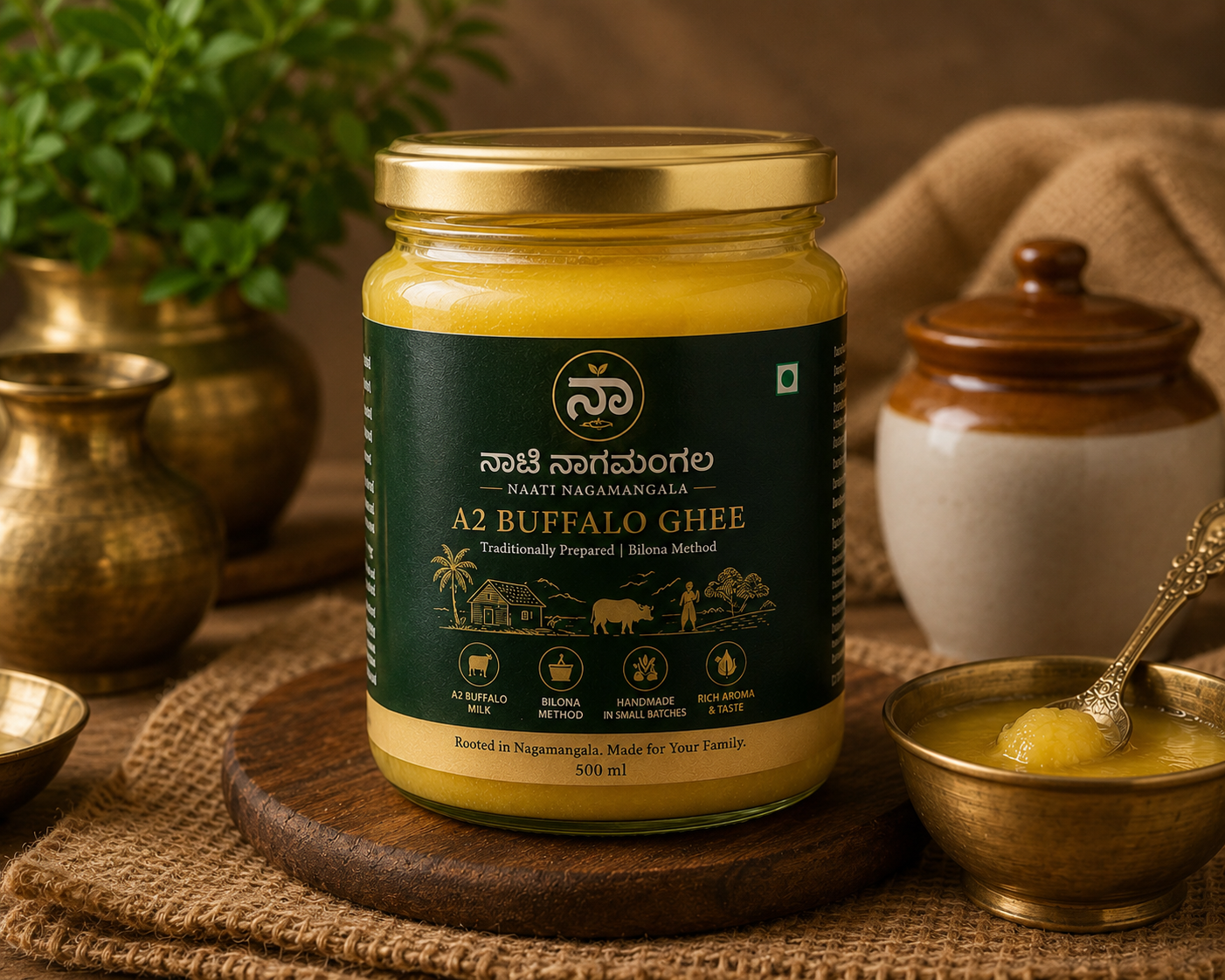 Naati Nagamangala Organic A2 Buffalo Ghee